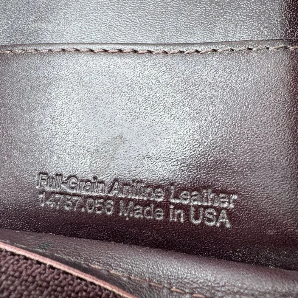 Franklin Covey Full Grain Aniline Leather Classic Sz Planner Zip 7 Ring Binder